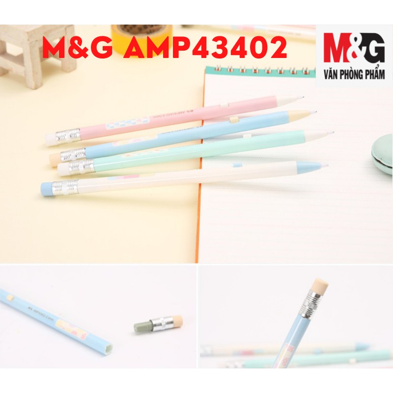 Chì Bấm M&amp;G AMP43402 (0.5mm) Tự Động Thân Màu Pastel - 1 cây