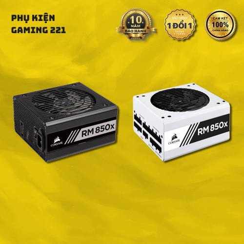 Nguồn Máy Tính - PSU Corsair RM850x 850W chuẩn 80 Plus Gold Full Modul 2 màu - Hàng Chính Hãng