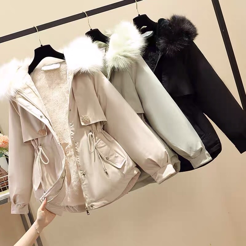 Áo Parka lót lông, áo khoác nữ phao kaki lót lông đại hàn dày ấm mịn mượt cực xịn đẹp mẫu 2021 (cúc ngực đuôi tôm) | BigBuy360 - bigbuy360.vn