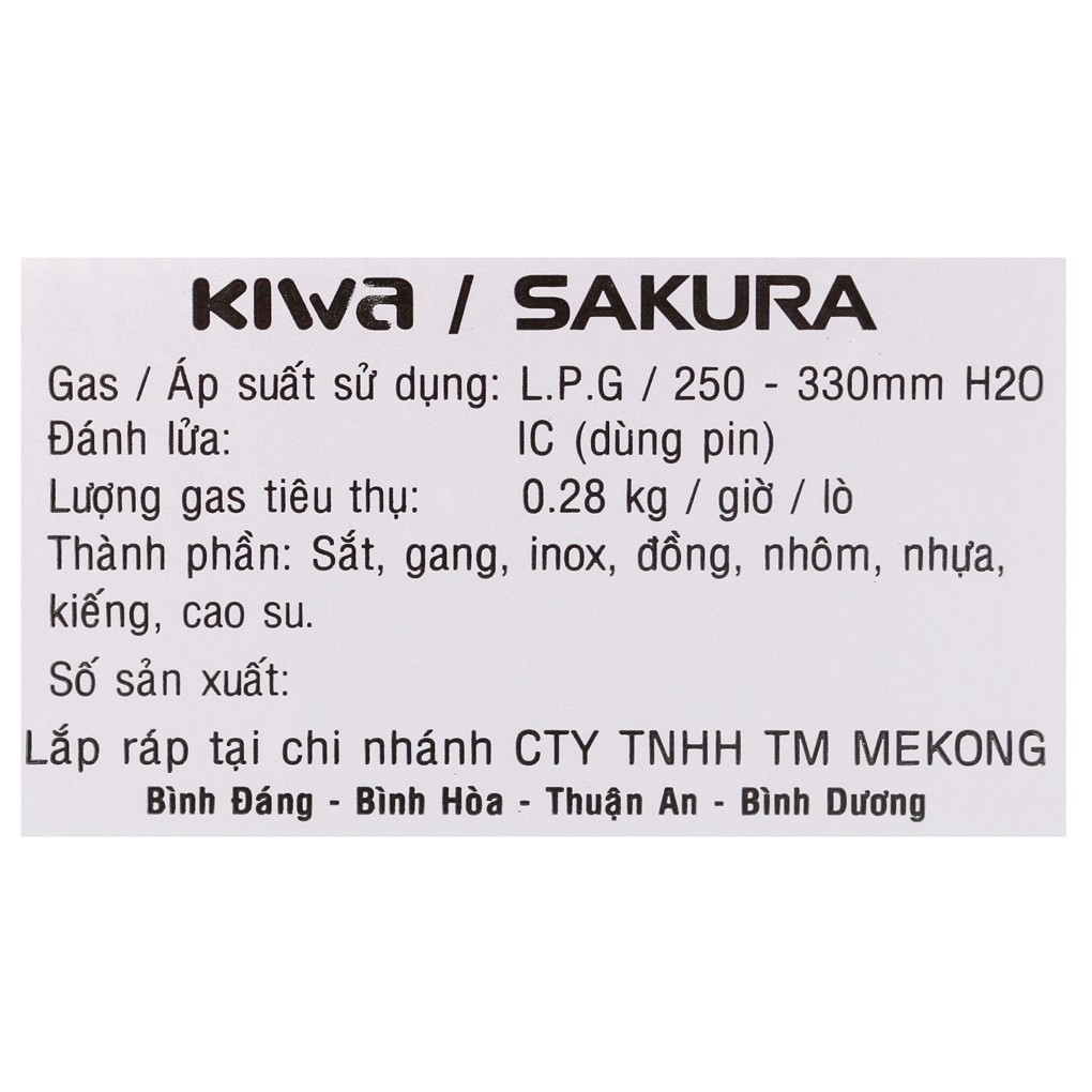 Bếp gas âm Kiwa KW-777GH