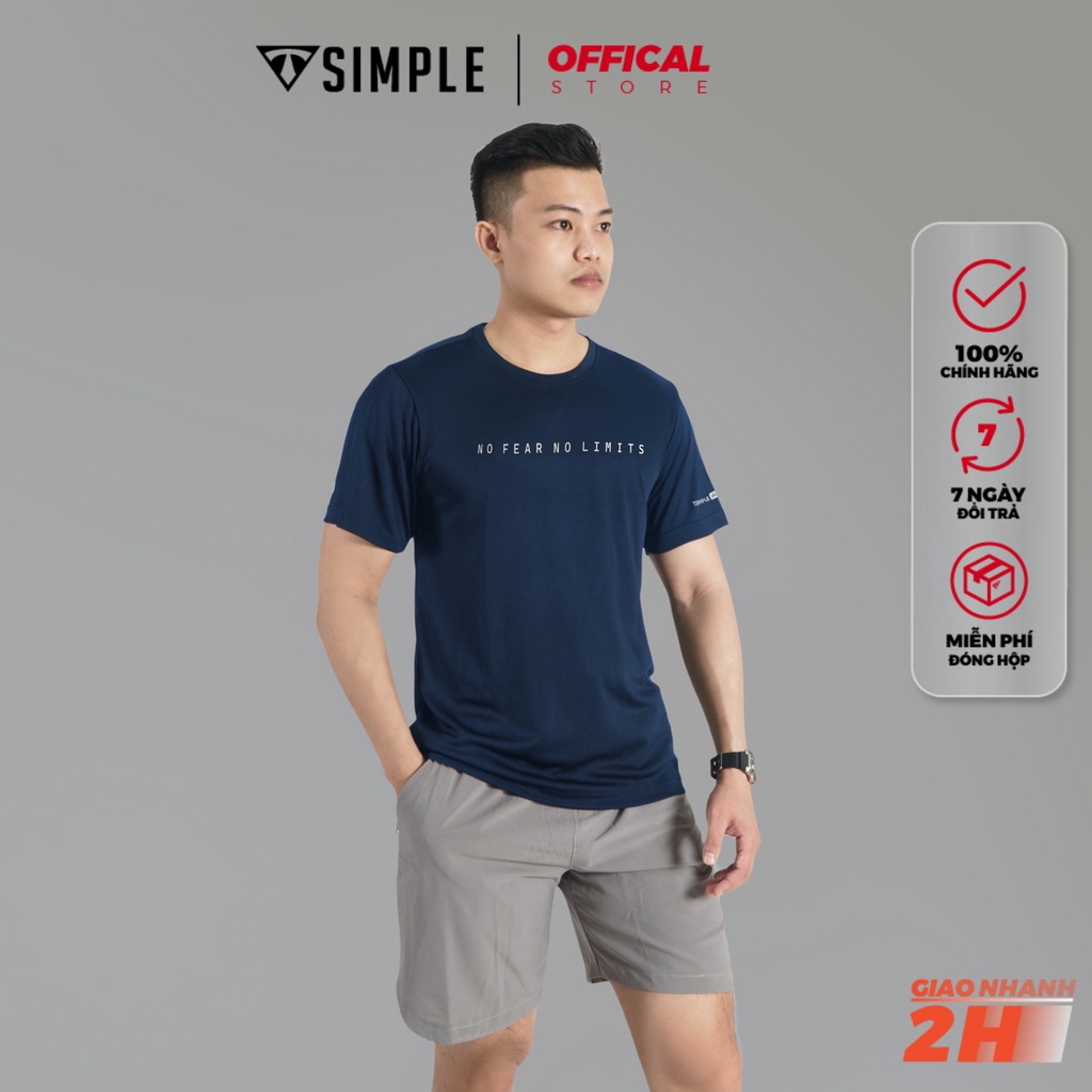 Áo Thể Thao Nam TSIMPLE cổ tròn tay ngắn tập gym vải thun lạnh thoáng mát co giãn chuẩn form MSSAHP4 | WebRaoVat - webraovat.net.vn