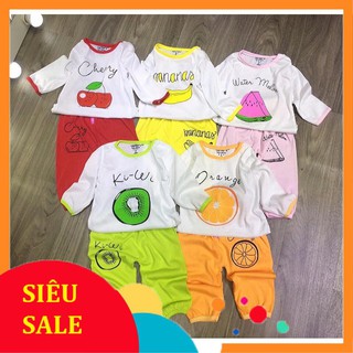 Combo 10 bộ dài tay thu đông cotton dành cho bé trai/bé gái
