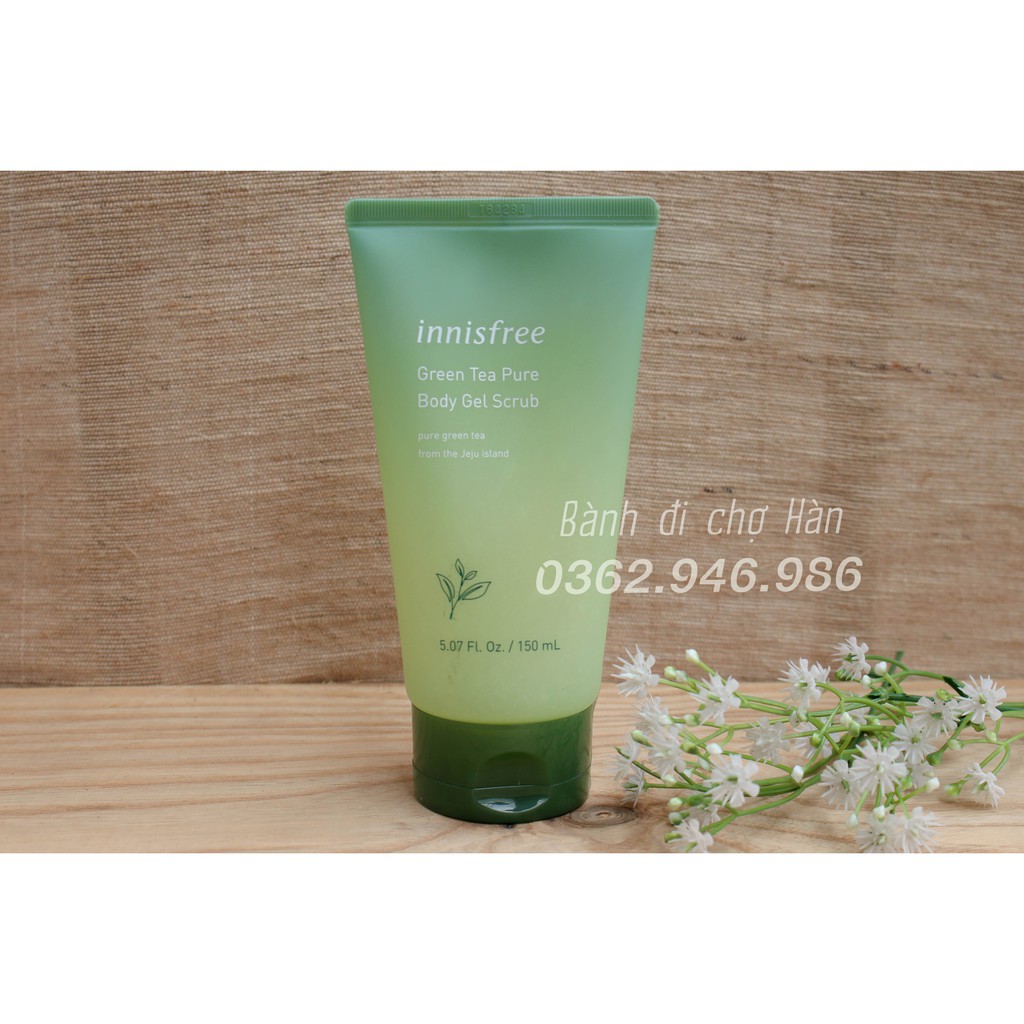 Tẩy da chết toàn thân Innisfree Green Tea Pure Body Gel Scrub 150ml