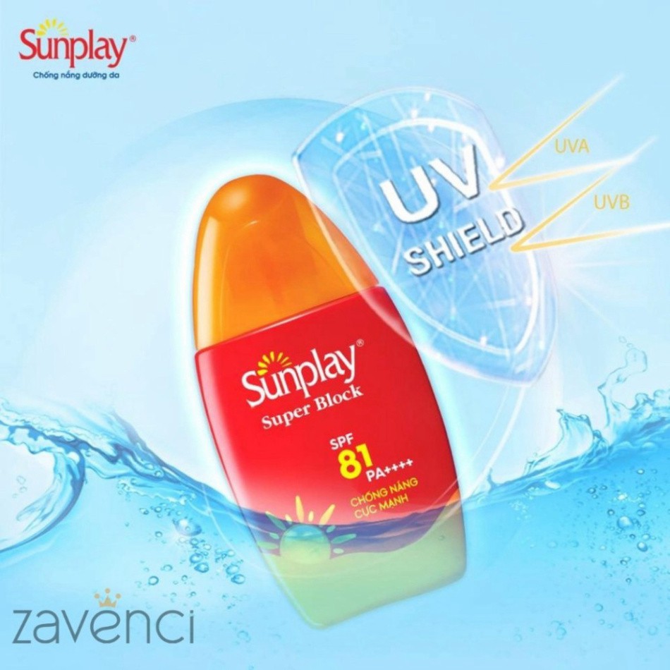 Kem chống nắng SUNPLAY Sun Play Super Block SPF 81 PA++++ Ngăn Đen Sạm Vượt Trội  Không Chứa Cồn (70g)