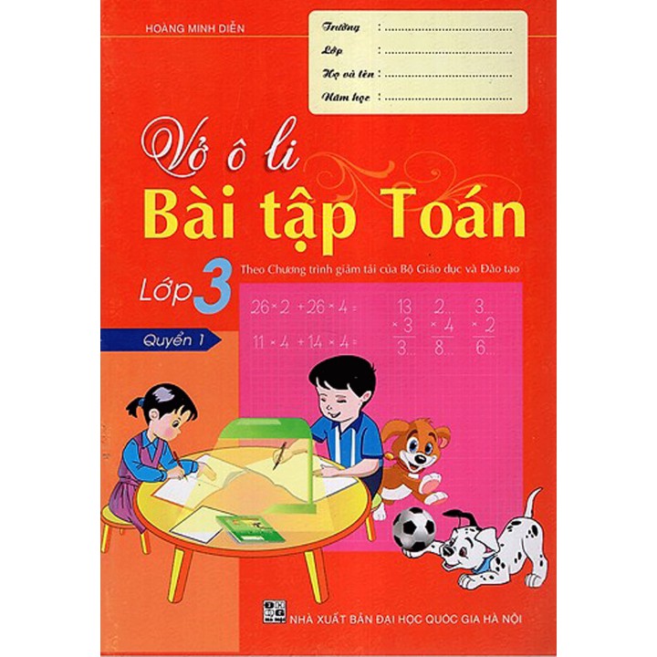 Sách - Vở ô li bài tập Toán lớp 3 (quyển 1)