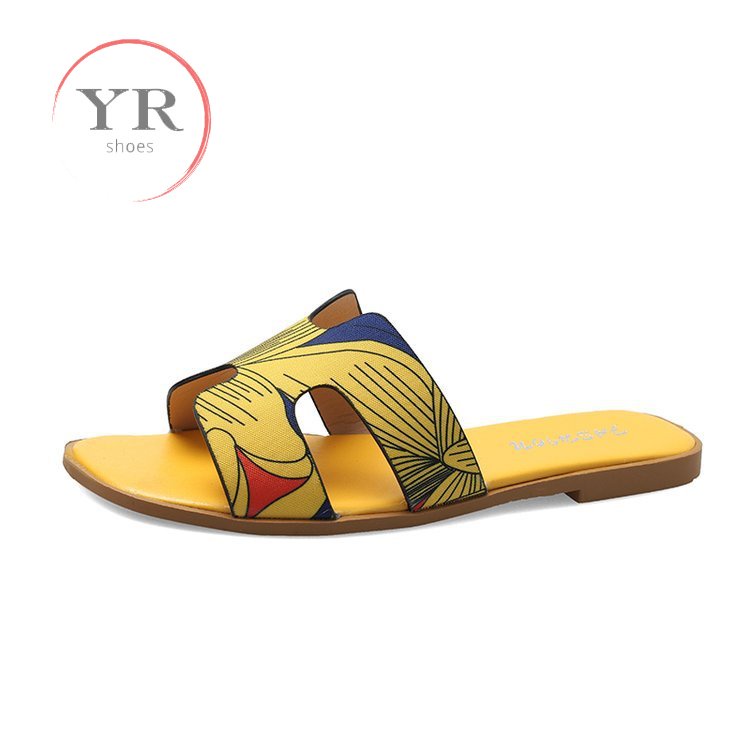 Dép Sandal Đế Bằng Hình Chữ H Thời Trang Cổ Điển Cho Nữ