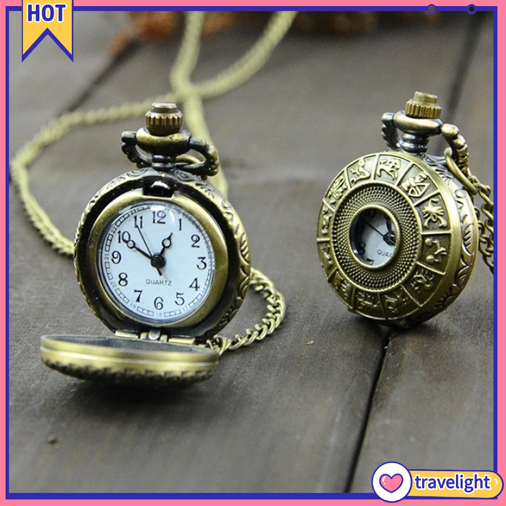 [Travelight] Đồng hồ quả quýt chạm khắc phong cách retro sành điệu