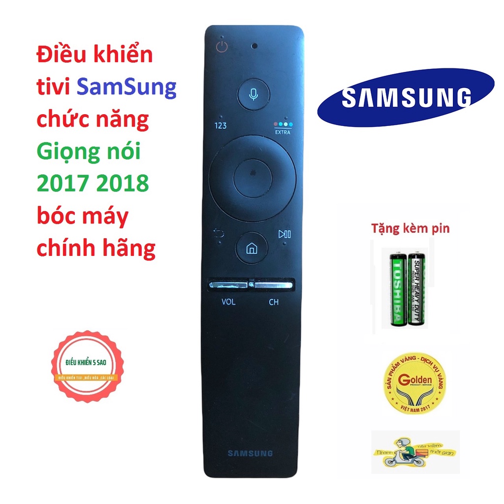 Điều khiển tivi SamSung chức năng giọng nói dòng tivi năm 2017 2018 BN59-01242A bóc máy chính hãng mới 90% RMCSPK1AP1