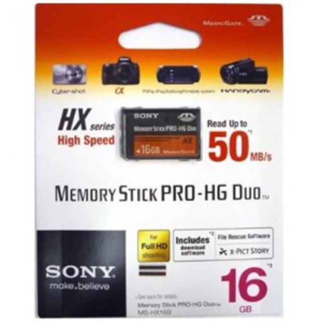 Thẻ nhớ Memory Stick Pro HX Duo 16GB Sony , Bảo hành 60 tháng