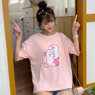 Áo thun form giấu quần - Áo thun nữ tay lỡ