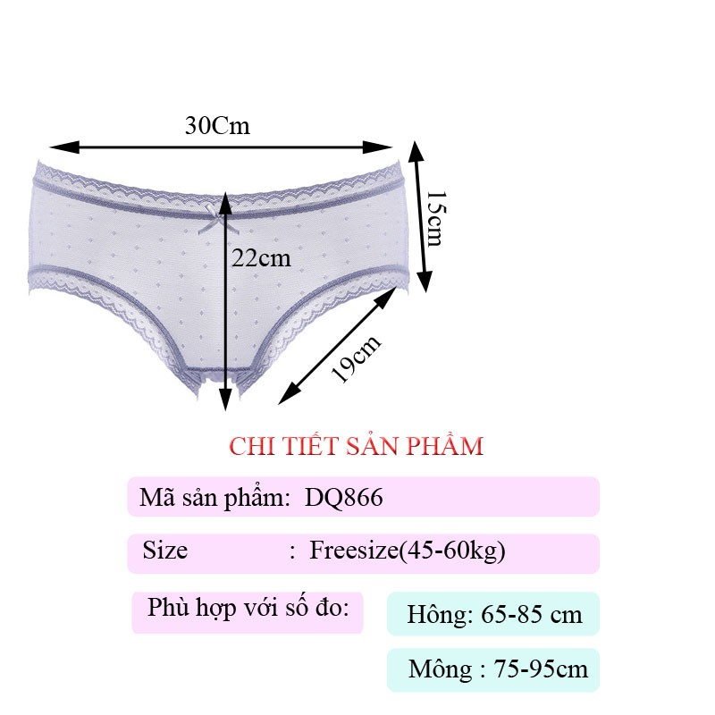 Quần lót nữ thun lạnh trơn thông hơi cao cấp kháng khuẩn siêu mỏng dễ thương freesize Mã DQ866 | BigBuy360 - bigbuy360.vn