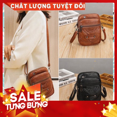 Túi đeo chéo da mềm đựng điện thoại phong cách Hàn Quốc siêu hot | BigBuy360 - bigbuy360.vn