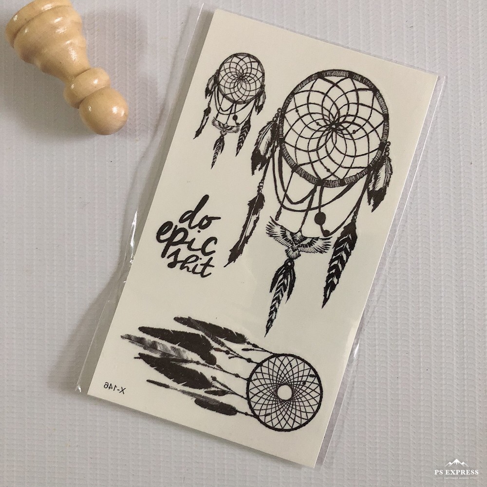 Hình xăm dán dreamcatcher  10x6cm_ mua 5 tăng 1 mini tattoo