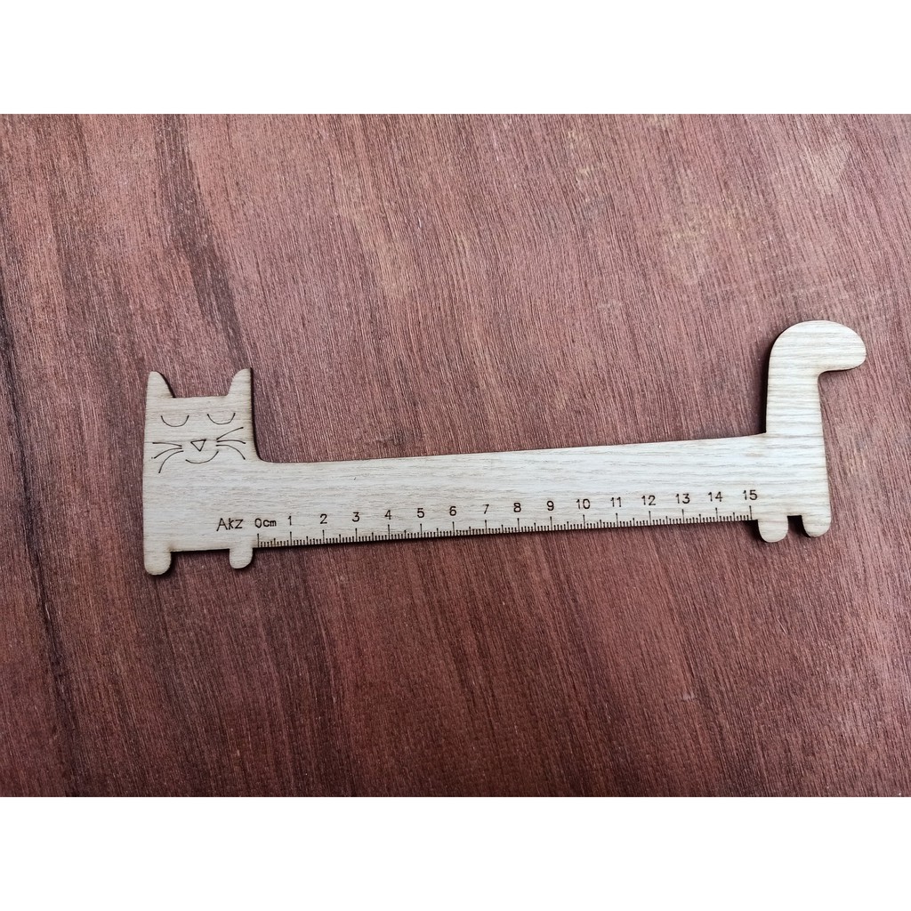 Thước kẻ gỗ cute hình các con vật dễ thương