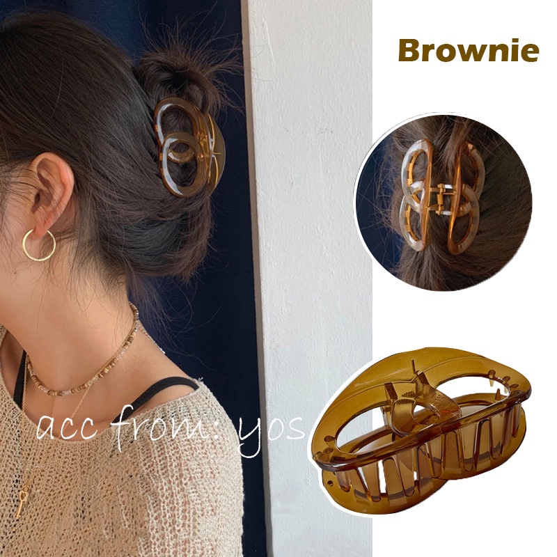 Kẹp tóc càng cua bản to sang chảnh phong cách Hàn Quốc dành cho nữ