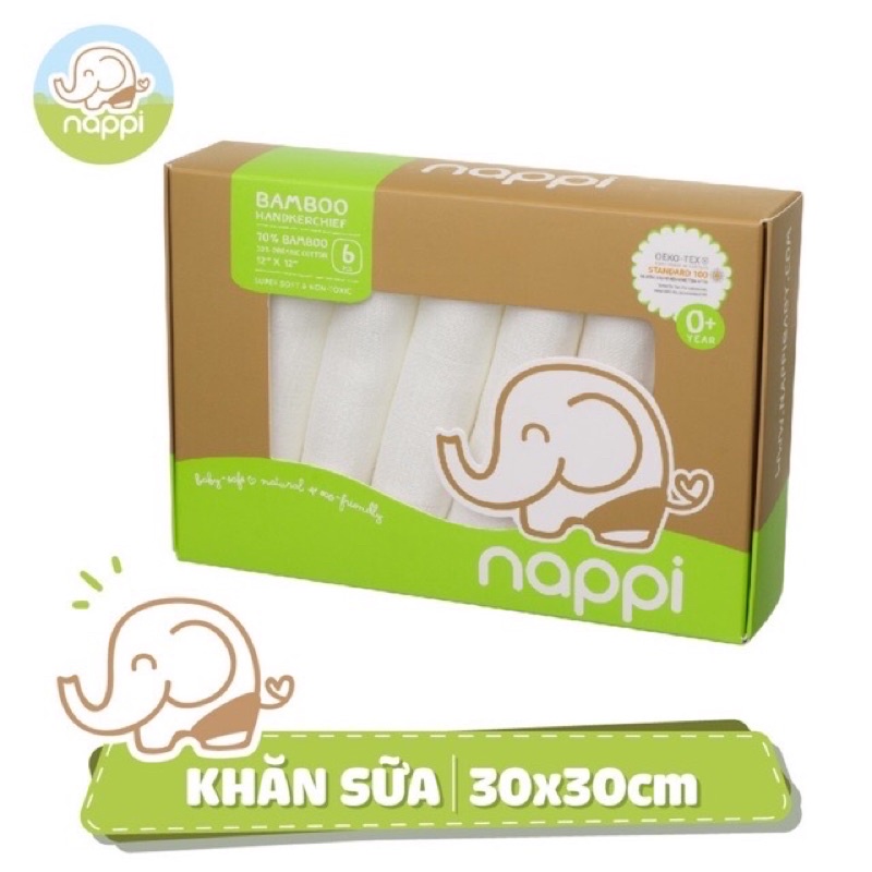 Khăn Sữa Sợi Tre Nappi 25*25cm