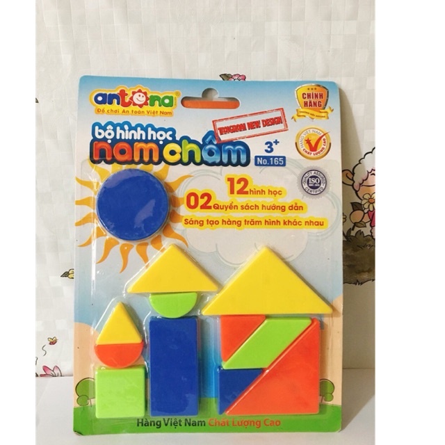 Đồ Chơi Giáo Dục Vỉ Hình Học Nam Châm Antona No.165 Giúp Bé Làm Quen Hình Học