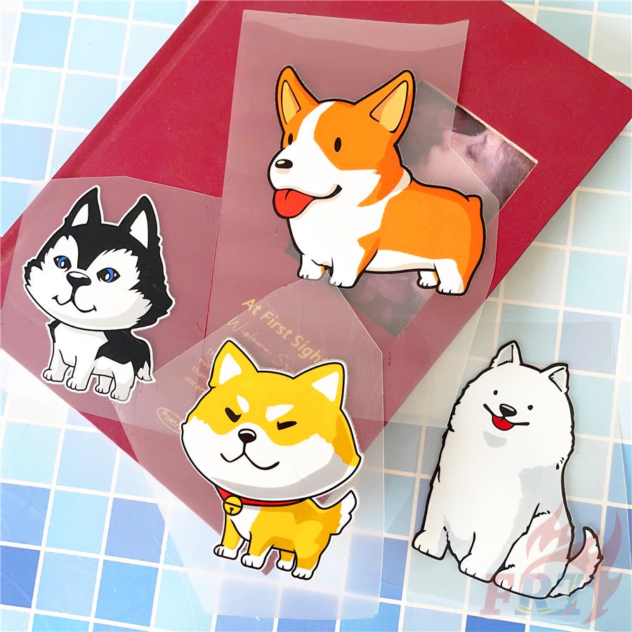 ◆ Miếng Dán Chuyển Nhiệt Độ Chuyển Nhiệt Hình Động Vật Dễ Thương Cho Thú Cưng Akita Dog / Husky / Corgi / Samoyed ◆ 1 Gói Miếng Dán Ủi Quần Áo In Họa Tiết Chống Thấm Nước Cách Nhiệt DIY