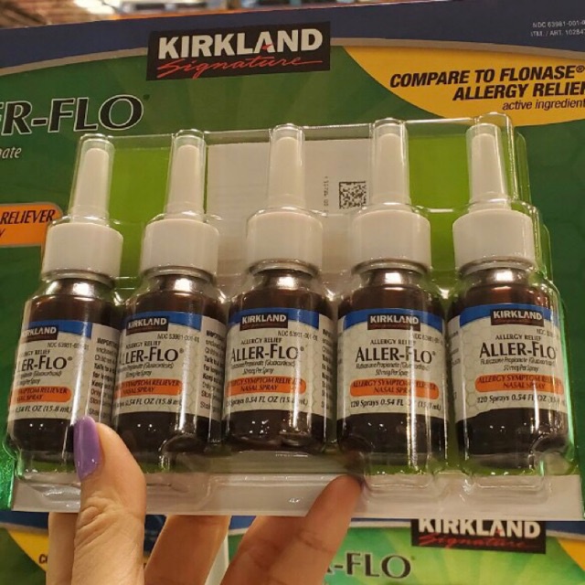 [MỸ] SET 5 LỌ XỊT VIÊM XOANG, XỊT MŨI CHỐNG DỊ ỨNG KIRKLAND ALLER-FLO