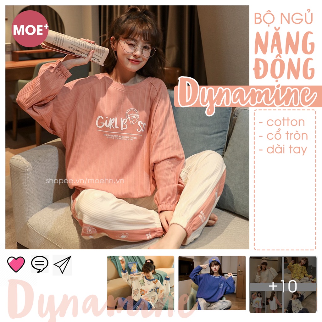 Bộ Ngủ Cotton Thu Đông Năng Động Dài Tay 2021 | BigBuy360 - bigbuy360.vn