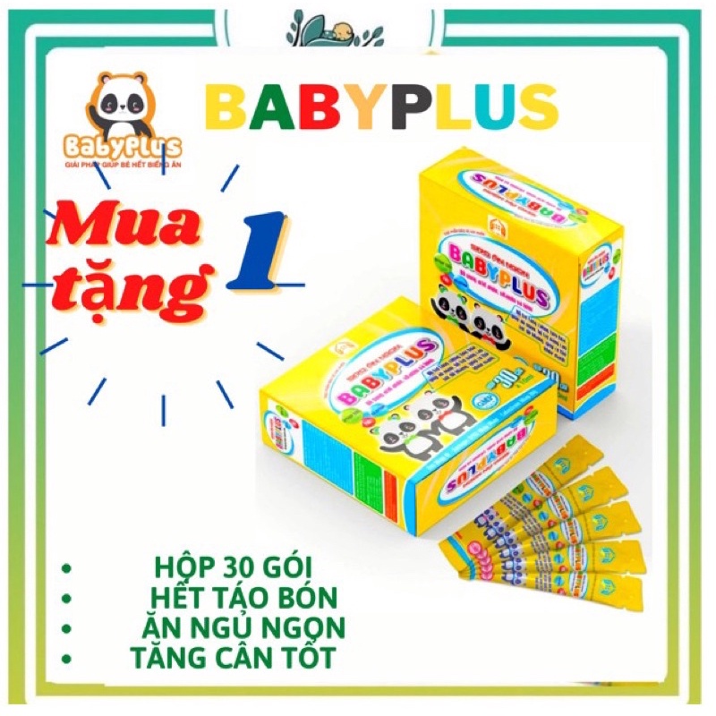 Siro ăn ngon BabyPlus chính hãng🎁 QUÀ SIÊU LỚN🎁 hết  biếng ăn táo bón ăn ngon ngủ ngon