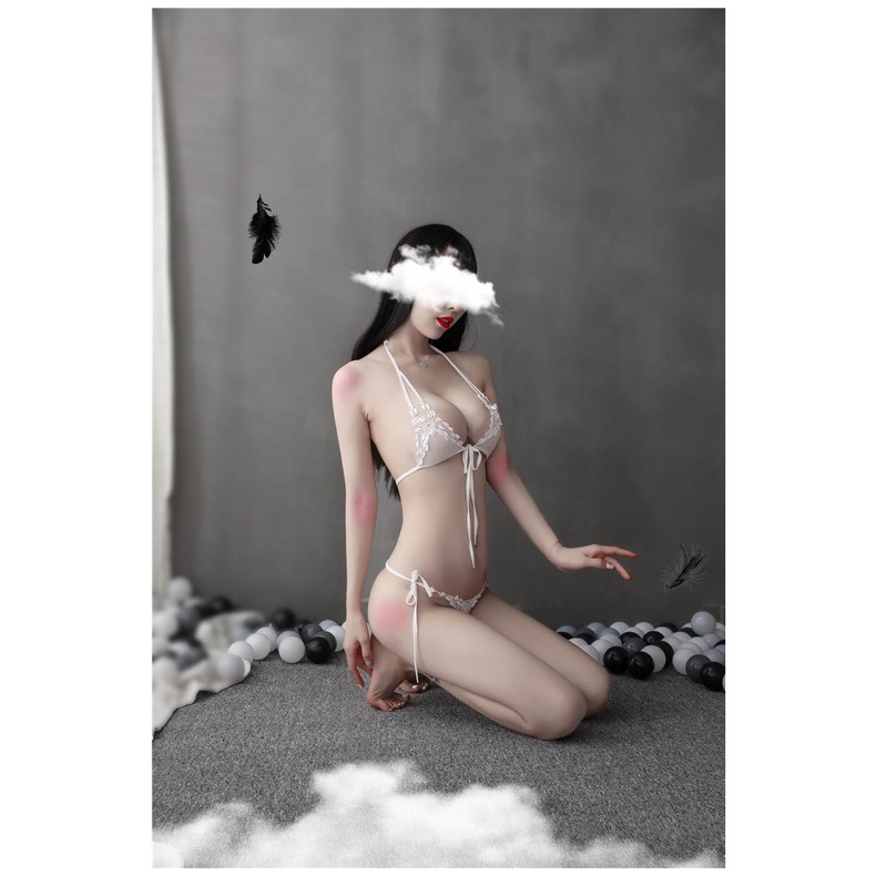 Set đồ lót ren 2 mảnh phối hoa siêu gợi cảm bộ nội y nữ lọt khe 2 mảnh sexy BIKIHOUSE T311 - HCM - Ship Hỏa Tốc | BigBuy360 - bigbuy360.vn
