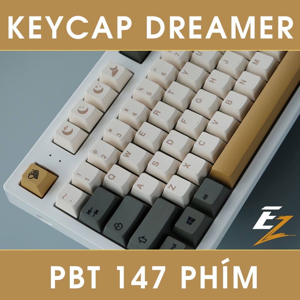 Keycap Cho Bàn Phím Cơ Dreamer Thick PBT Dyesub 147 Phím Cherry Profile Của EZPC