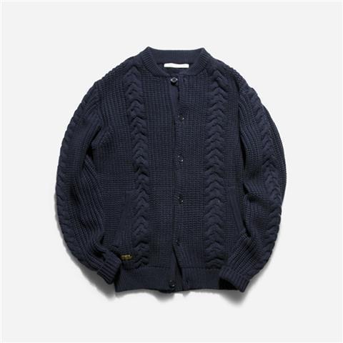 Áo khoác cardigan dệt kim dáng rộng phong cách đường phố thời trang mùa thu mới cho nam
