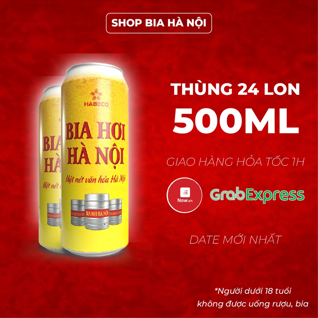 Bia Hà Nội thùng 24 lon 500ml