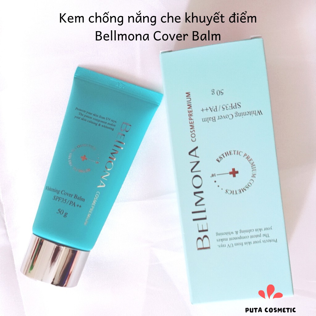 Kem chống nắng che khuyết điểm Bellmona - Whitening Cover Balm