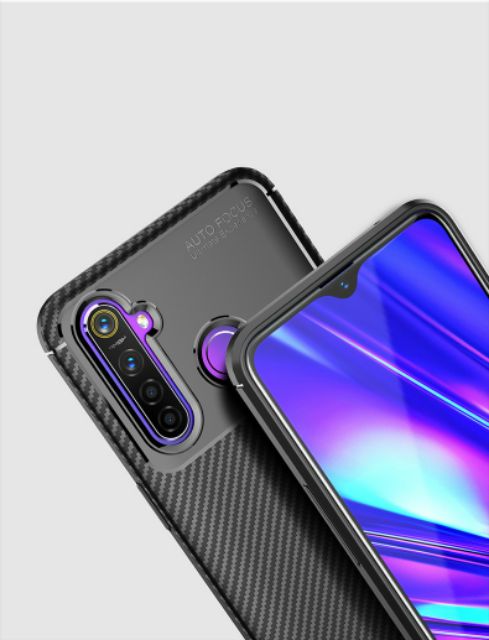 Ốp lưng Realme 5i / 5s / 5 chống sốc Rằn Ri hiệu Auto Focus siêu bền chống mồ hôi