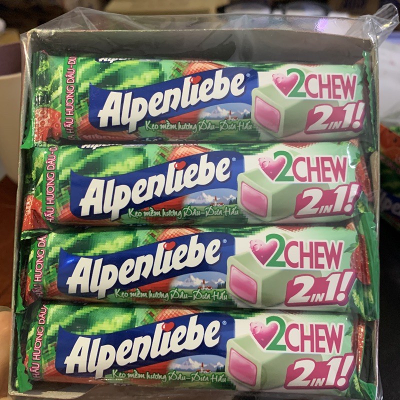 Kẹo Alpenliebe 2 Chew vị Dâu - Dưa Hấu