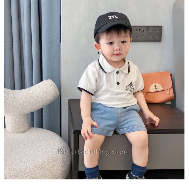 ❤️ (20-34kg)Set bộ bé trai size đại áo thun Polo quần bò siêu chất✌️