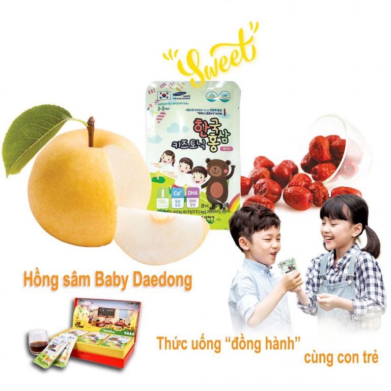 Nước hồng sâm Baby Daedong cho trẻ em 2-6 tuổi