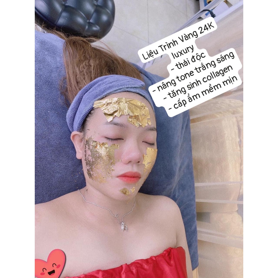 Hộp 100 vàng lá 24k GOLD, lá to 9x9cm