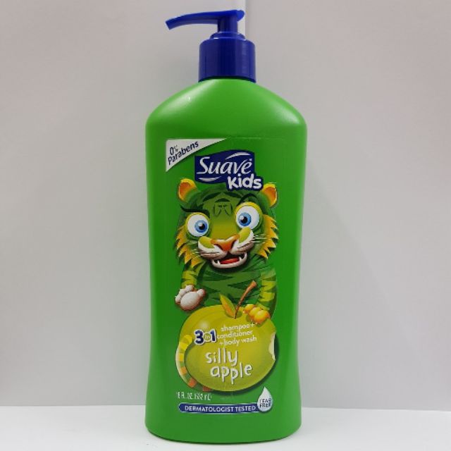 Sữa Tắm - Gội - Xã Cho Bé Suave Kid 3 in 1 Hương Táo 532ml