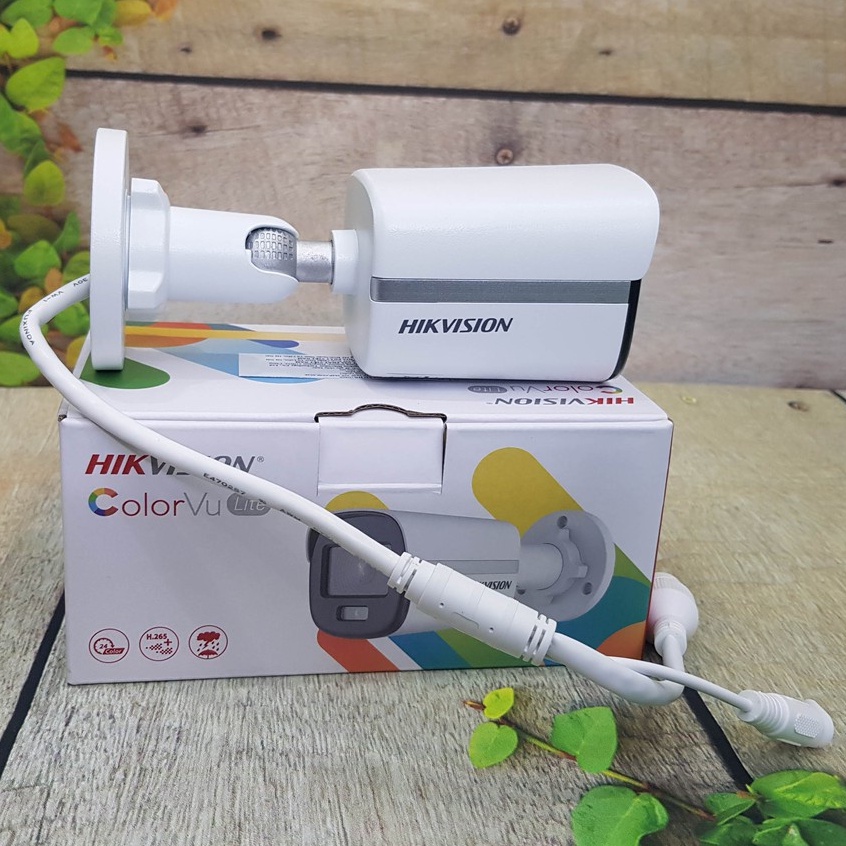 Camera ip PoE ngoài trời 2.0Mp Hikvision DS-2CD1027G0-LU đêm có màu, có mic thu âm - HÀNG CHÍNH HÃNG