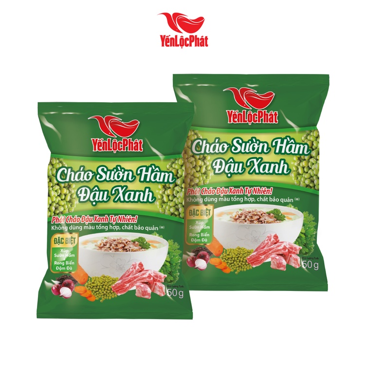 - Cháo Sườn Hầm Đậu Xanh Yến Lộc Phát - Ăn Liền – Gói 50gr
