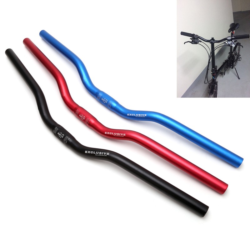 Ghi đông xe đạp leo núi bằng hợp kim nhôm kích thước 25.4mm 62cm chất lượng cao