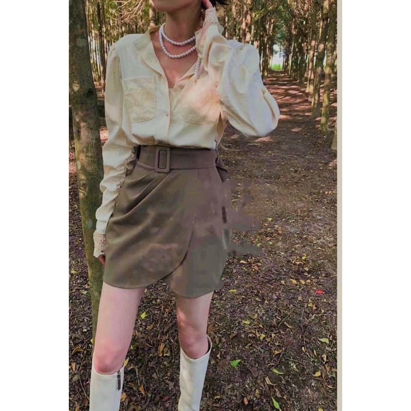 [Mã FAXANH55 giảm 10K đơn 50K] CVNU18 - CHÂN VÁY NỮ XẾP VẠT BẦU KÈM ĐAI | BigBuy360 - bigbuy360.vn