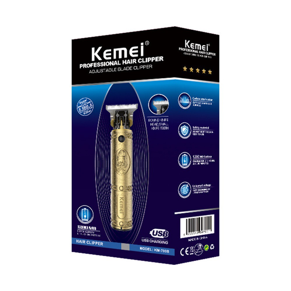 [BIG SALE] Kemei KM-700B Hair Clipper Hollow Knife USB Charging Noise Reduction Push Switch 1200mAh