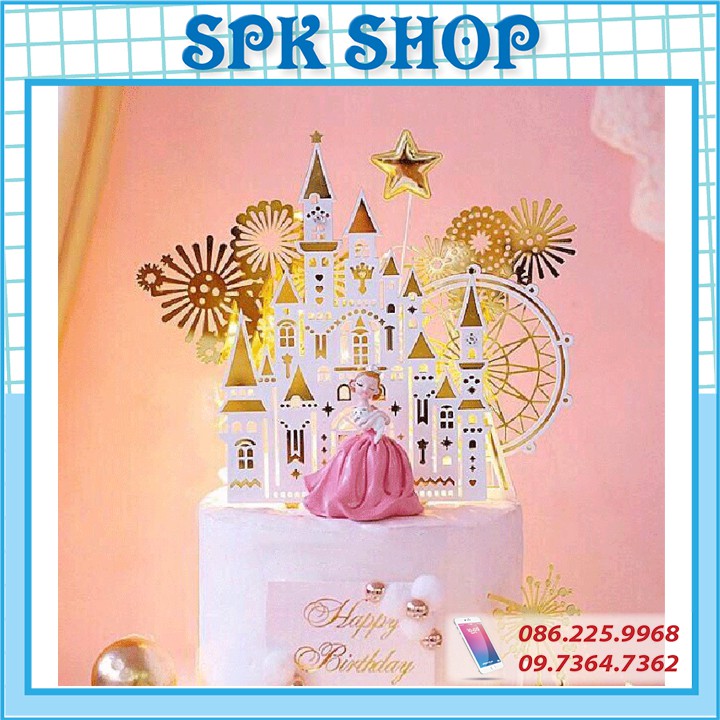[FREESHIP❤️] Meka Lâu Đài 3D trang trí - Meka đẹp loại 1, trang trí bánh kem, trang trí bánh sinh nhật