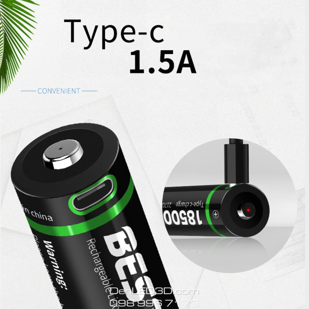 Pin Sạc Lithium-ion BESTON 21700 Dung Lượng 5000mAh Cho Đèn Pin