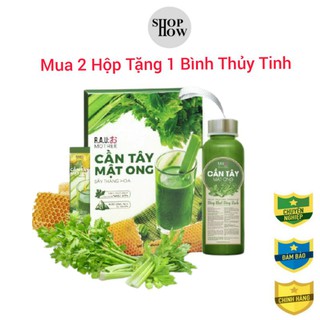Bột cần tây giảm cân mo mua 3 hộp tặng 1 bình thủy tinh + 1 son dưỡng môi