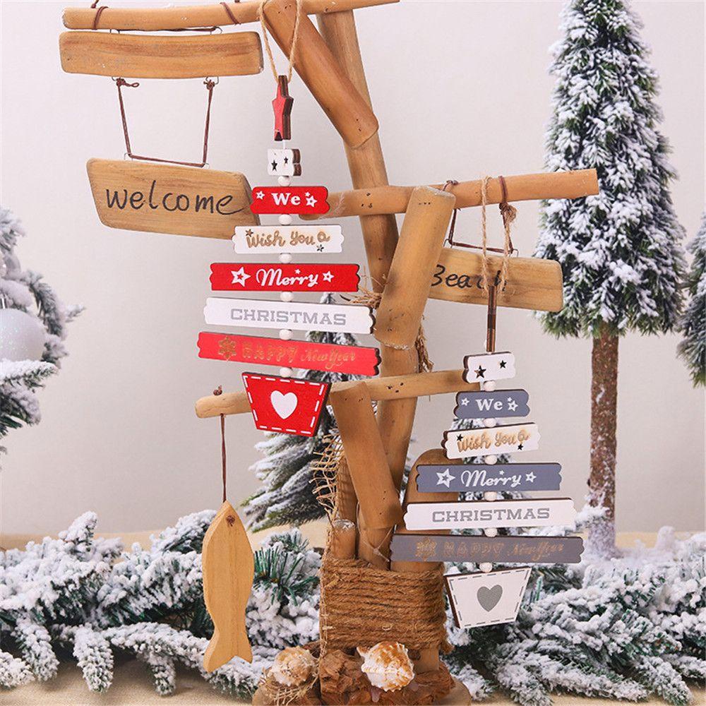 LONTIME Phụ Kiện Treo Trang Trí Cây Thông Noel Bằng Gỗ DIY