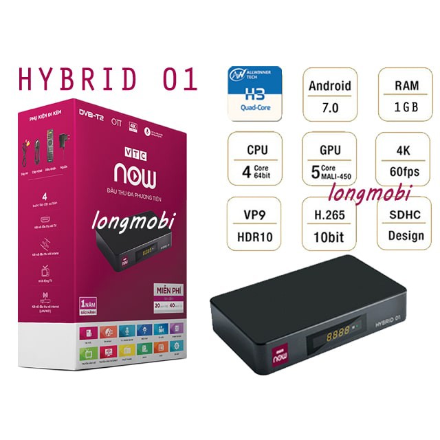 VTCNOW HYBIRD 01 - TV BOX TÍCH HỢP TRUYỀN HÌNH SỐ DVB-T2 TỐT NHẤT