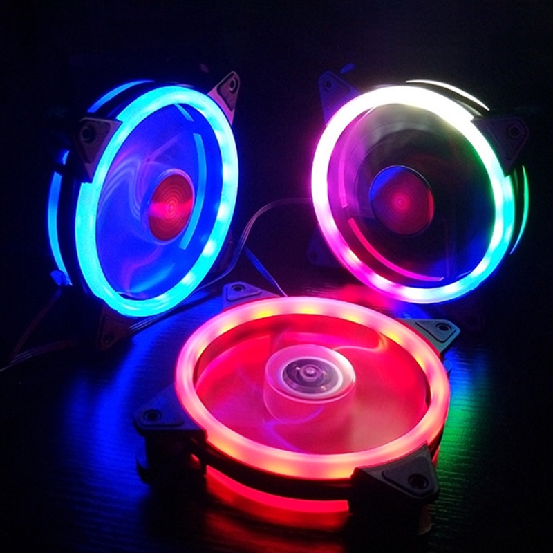 Quạt Tản Nhiệt Tích Hợp Đèn LED Cho CPU Máy Tính 12Cm