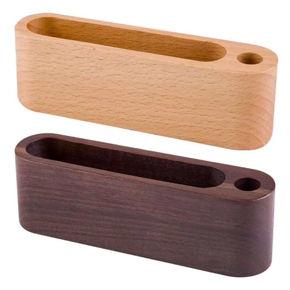 Giá đỡ danh thiếp đựng bút MMULCK bằng gỗ để bàn tiện dụng cho văn phòng/ trường học