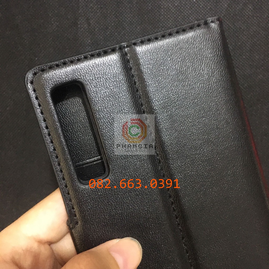 Bao da Samsung A7 2018 (A750) da đẹp, có ngăn ví, chống xem phim