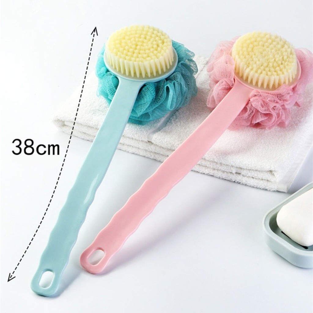 Cây Cọ Lưng Bông Tắm 2 Trong 1 Tẩy Tế Bào Chết Siêu Sạch